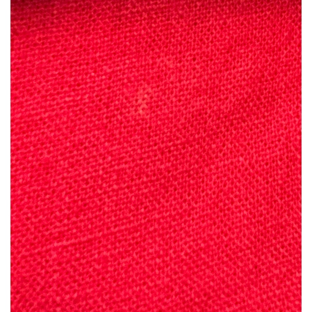 Vintage Spiegel Tomato Red Linen Blend Wrap Dress Size 14 16 Quiet Luxury READ - Picture 4 of 5